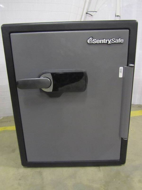 lot 54 image: SentrySafe 2.0 cu. ft. Steel Fire and Water Resistant Alarm Safe with Electronic Touch Lock, Black
