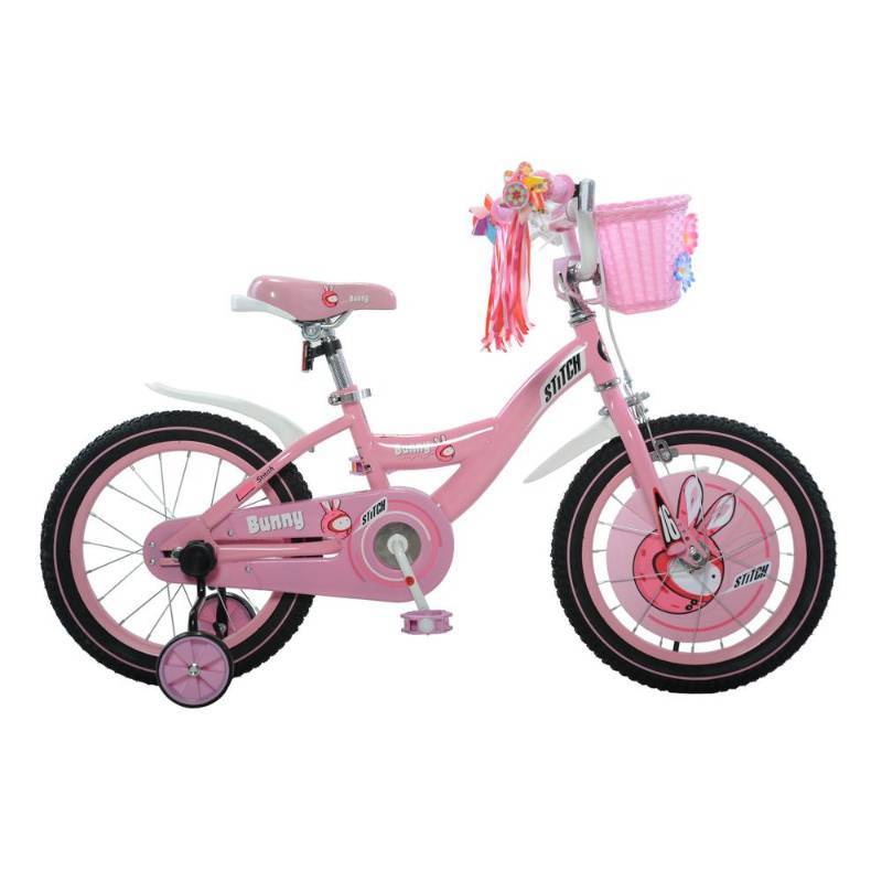 lot 73 image: Stitch Bunny Girls Bike, 16 in. wheels, 9 in. frame in PinkWhite