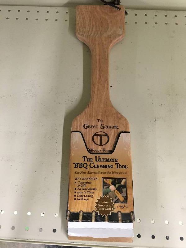 THE GREAT SCRAPE WOODY PADDLE FOR BBQ