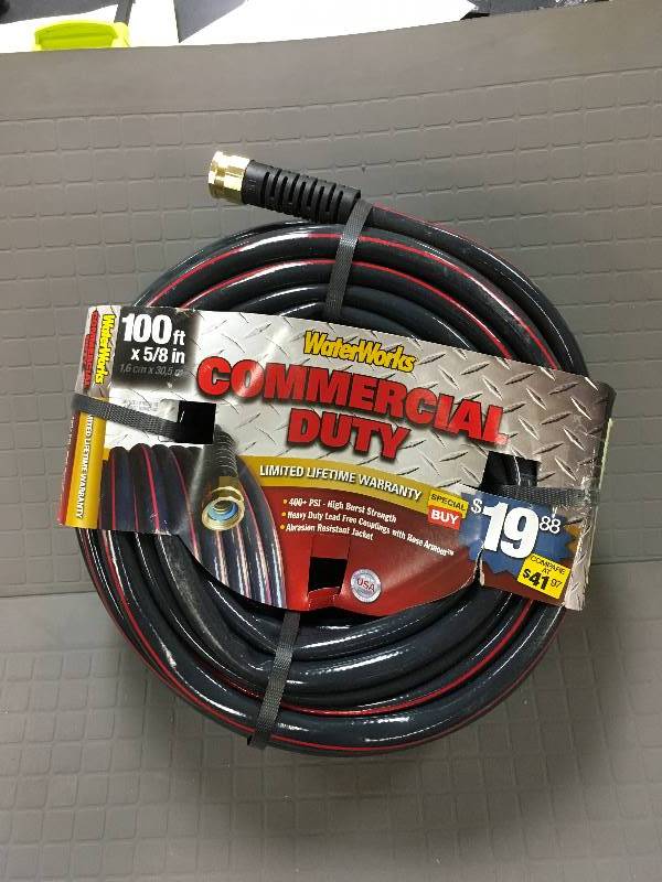 lot 8 image: WaterWorks Commercial Duty 100 ft x 58 in. Hose Not used