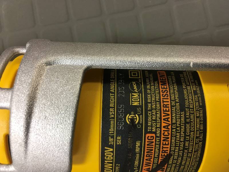 lot 34 image: DeWalt 38 Right Angle VSR Drill open  box never used