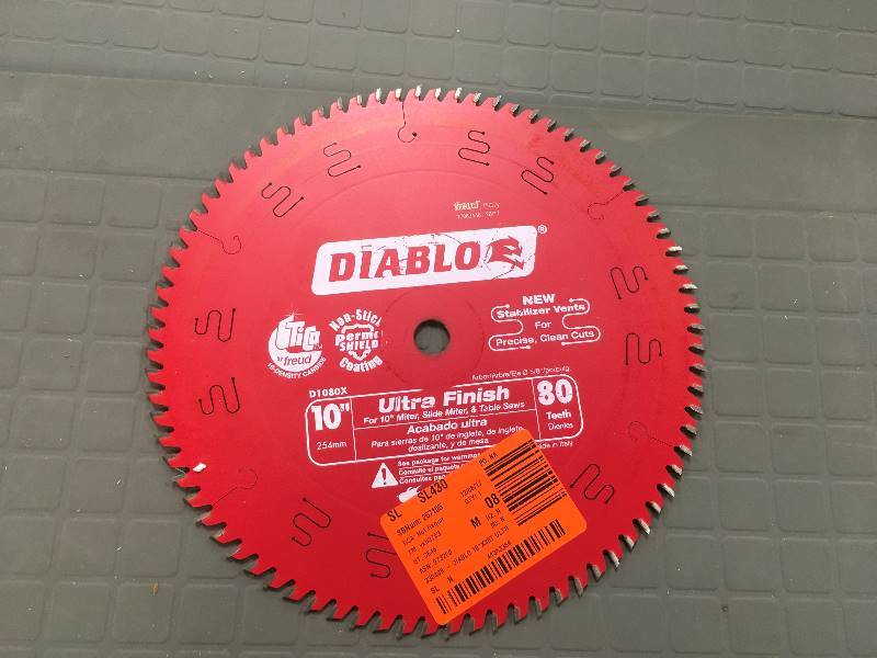 lot 62 image: Diablo 10 Ultra Finish Blade, for Miter, Slide Miter or Table Saw