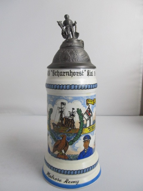 lot 34 image: Vintage German Regimental Lithophane Beer Stein #2