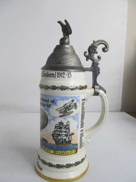 lot 38 image: Vintage German Regimental Lithophane Beer Stein #6