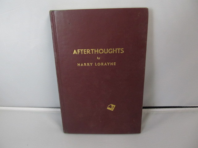 lot 45 image: SIGNED Vintage Afterthoughts Magic Book by Harry Lorayne