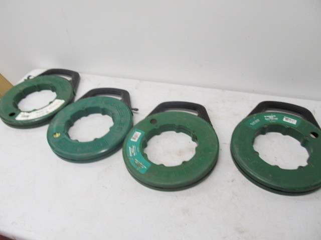 lot 69 image: 4 GREENLEE Fish Tapes - 2 Nylon & 2 Steel