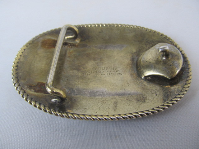 crumrine gold and silversmiths belt buckle