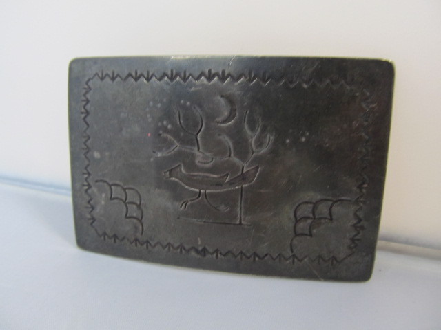 lot 10 image: Vintage Southwestern STERLING Silver Roadrunner Belt Buckle