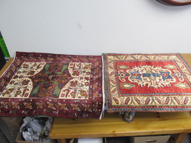 lot 23 image: 2 Hand Knotted Small Rugs