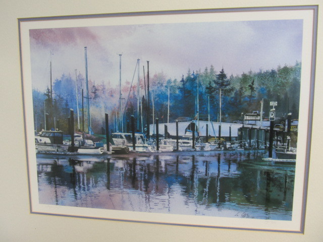 lot 32 image: Signed & Numbered GARY SPETZ Harbor Scene Print