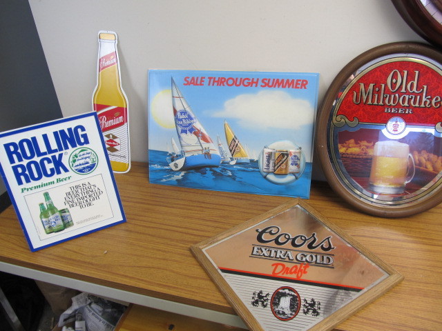 lot 2 image: Lot of Vintage etc Beer Signs