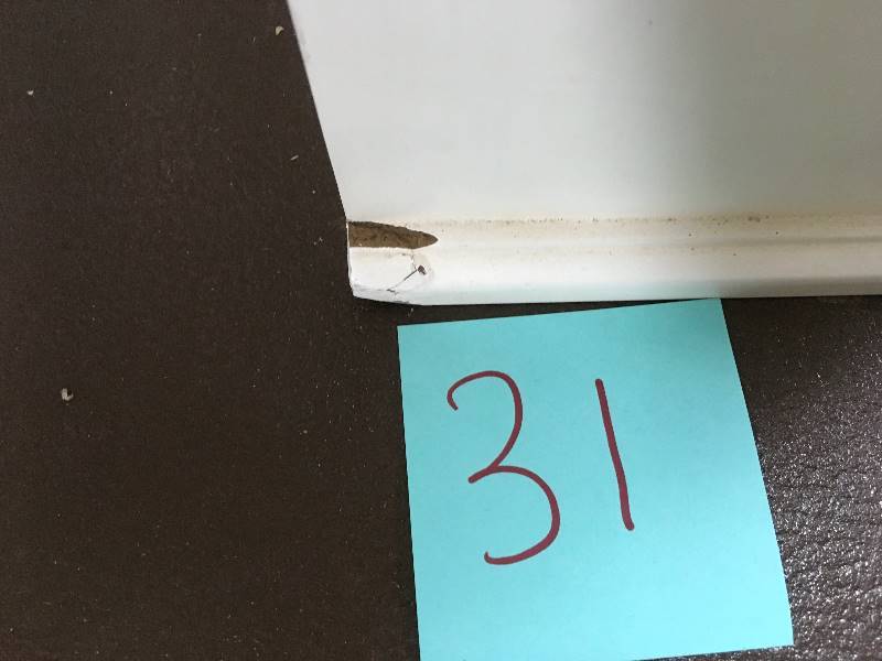 Hamilton 27 in. Medicine Cabinet damaged corner please review pictures