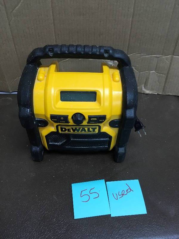 DeWalt Compact Worksite Radio used in working condition