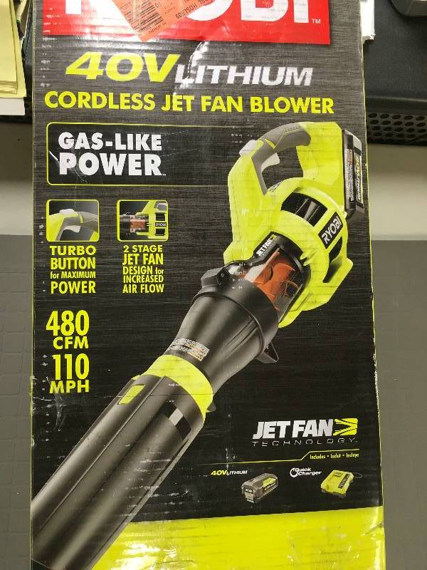Ryobi 40 Volt Lithium Cordless Jet Fan Blower