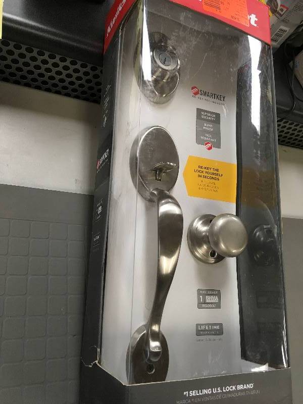 Kwikset Handleset Smartkey SAT Nickel not used