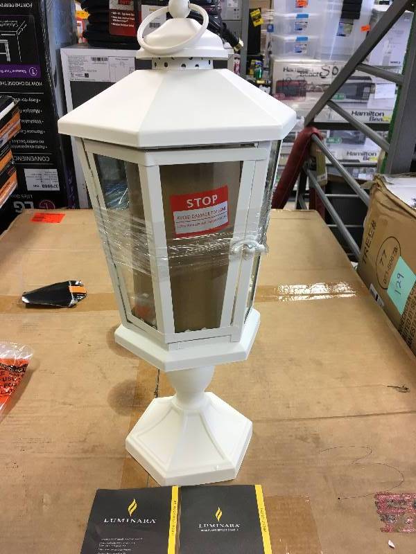 Luminara 19 Windsor Lantern with Pedestal & Flameless Candle new