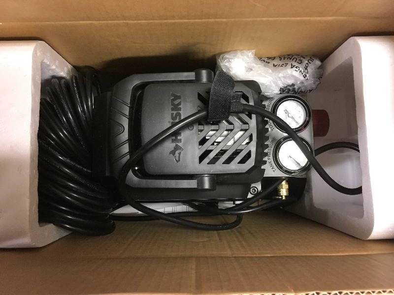 Husky 2 Gallon Oil-Free Air Compressor open box in like new condition