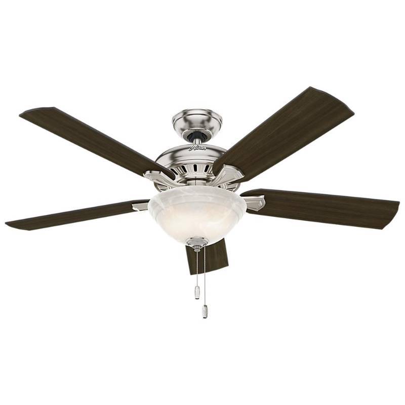 Hampton Bay Southwind Ceiling Fan Light 52 In Bruaheed Nickel