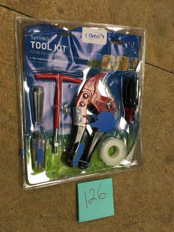 Orbit Sprinkler Tool Set, PVC Cutter, Tape, Nipple Extractor, Screw Driver