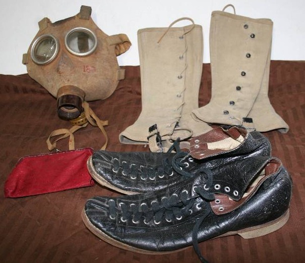 Japanese Military Gas Mask, Shin Guards, and More