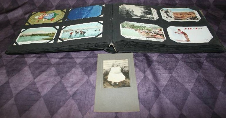 Vinatge Postcard Album with Postcards