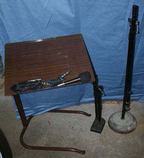Microphone, Microphone Stands and Over the Bed Table