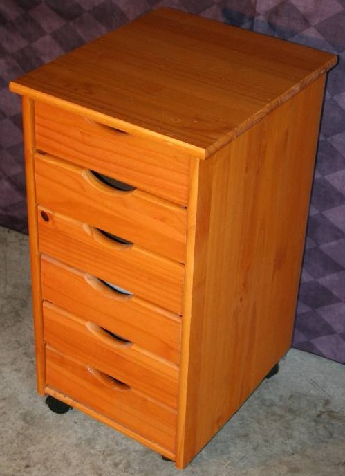 Rolling End Table with Storage