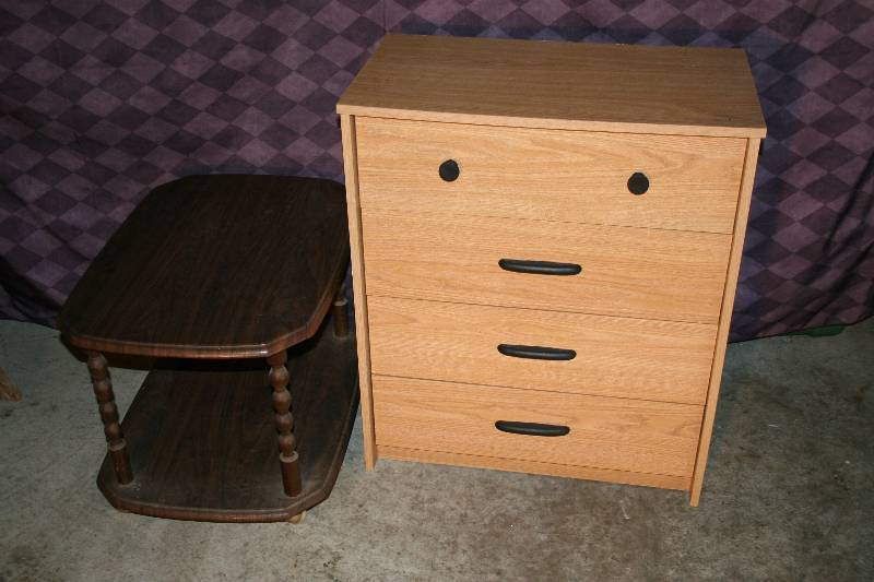 Dresser and Rolling End Table