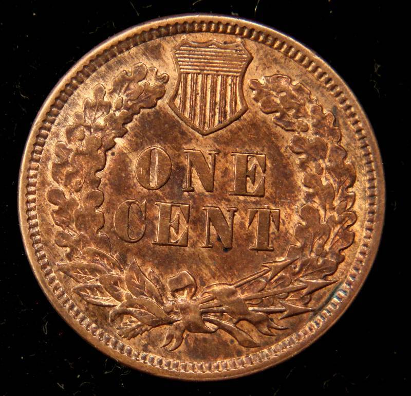lot 03 image: 1890 INDIAN HEAD CENT UNC RED-BROWN