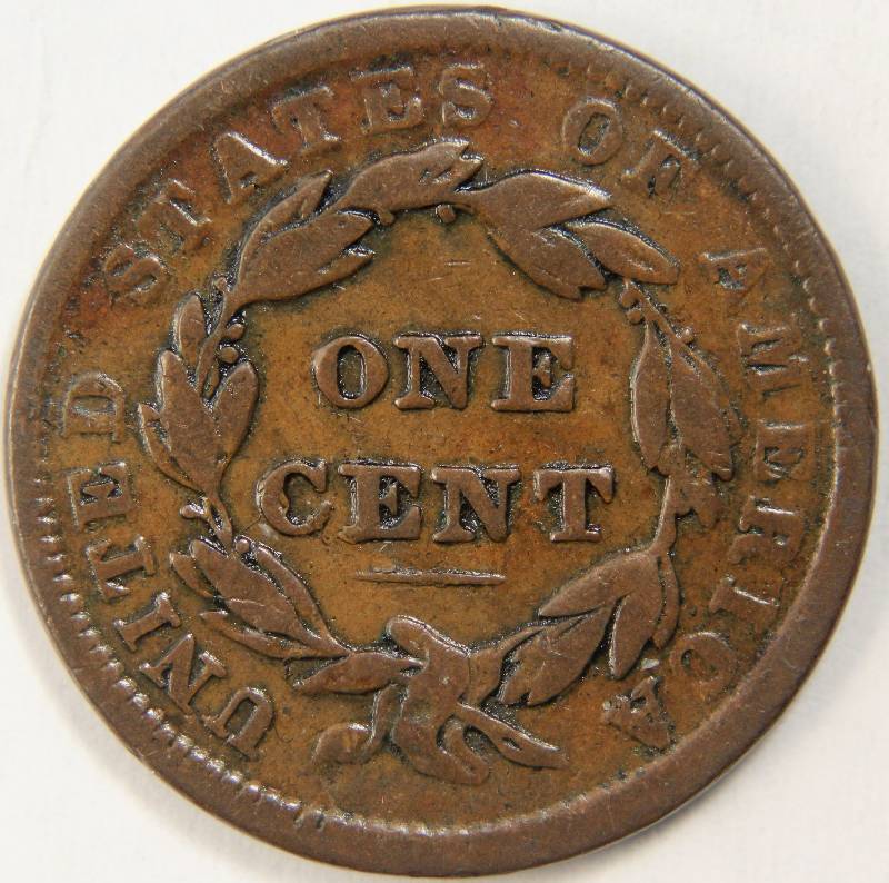 lot 11 image: 1839 CORONET LARGE CENT FINE