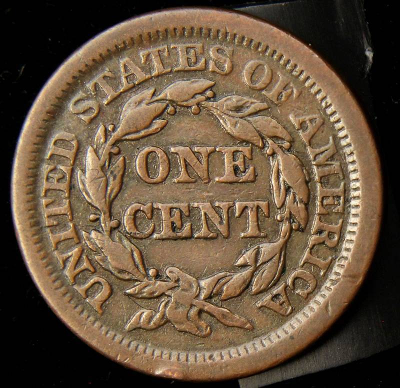 lot 23 image: 1853 BRAIDED HAIR LARGE CENT VF