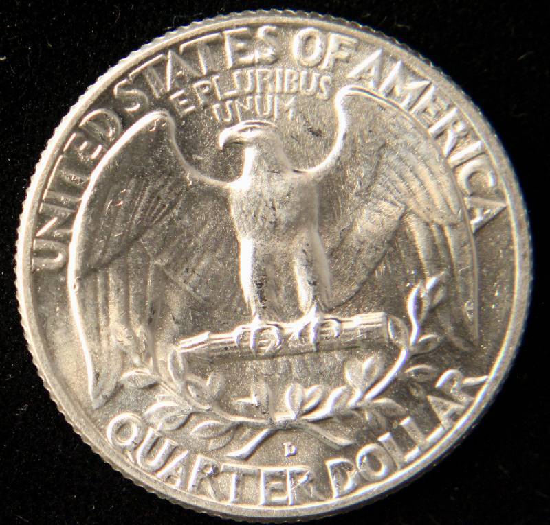 lot 35 image: 1964-D WASHINGTON SILVER QUARTER BU