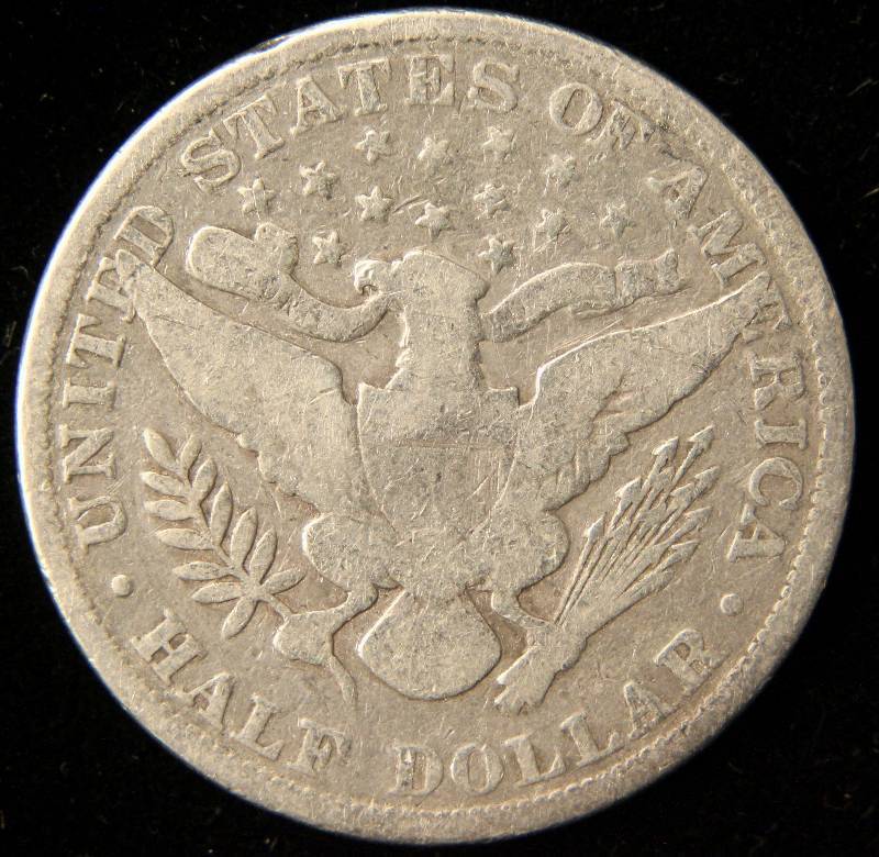 lot 44 image: 1899 BARBER SILVER HALF DOLLAR