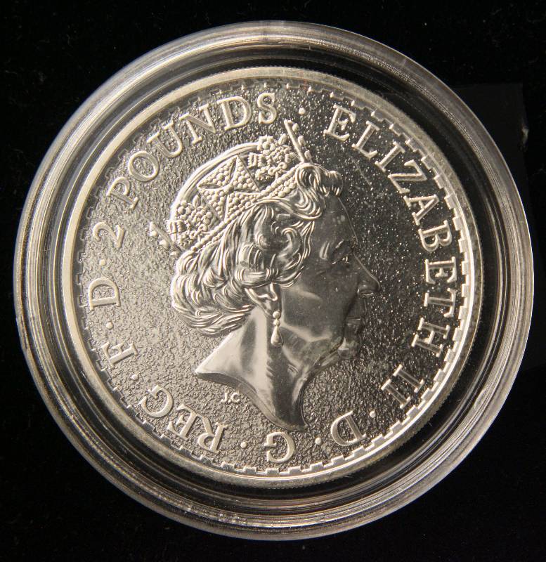 lot 49 image: 2016 GREAT BRITAIN 1 TROY OZ .999 FINE SILVER BRITANNIA