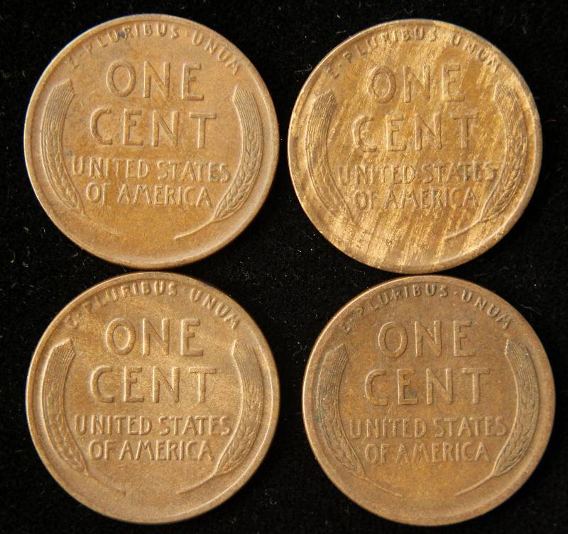 lot 58 image: 4 WHEAT CENTS 1914, 1916, 1916-D, 1916-S
