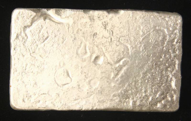 lot 82 image: 4 TROY OZ. .999 FINE SILVER BAR HANDPOURED PROSPECTORS