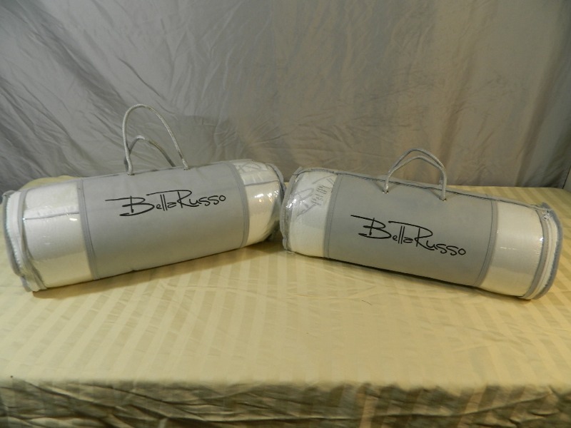 2 New Bella Russo Memory Foam Pillows