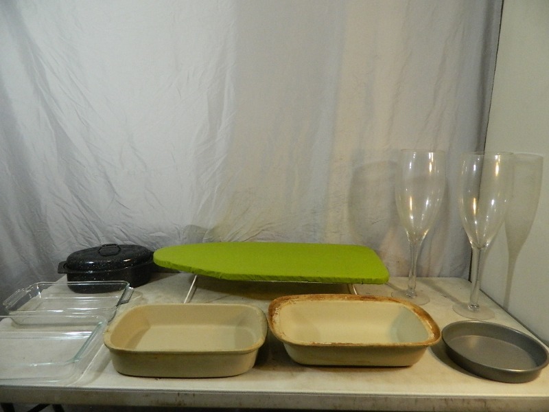 Pampered Chef Pans, Tabletop Ironing Board, and More