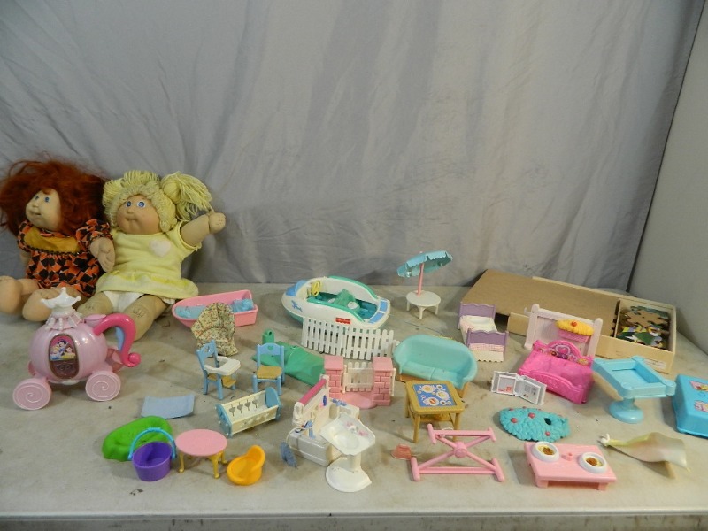Dollhouse Furniture, Cabbage Patch Dolls, and More