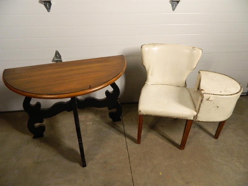 Hall Table, Vintage Chair with Storage