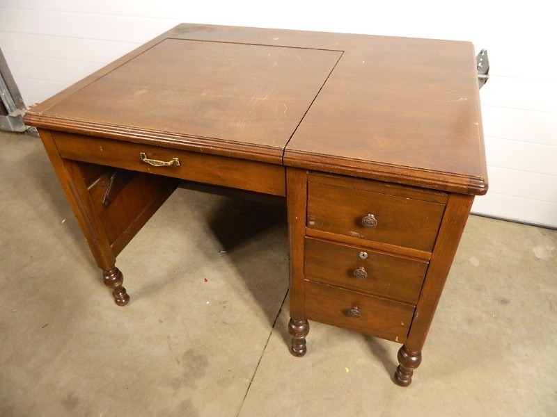 Old Wood Flip Top Desk
