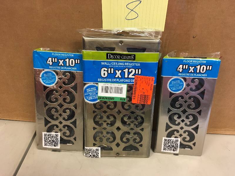 Dcor Grants Floor and Ceiling Registers Lot of 3