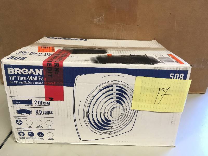 Broan 10in. Thru- Wall Fan