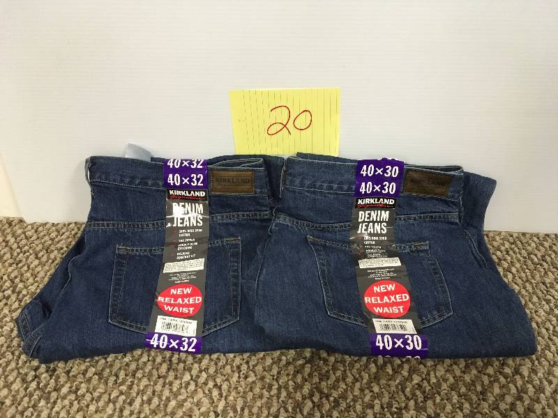 Kirkland  Denim Jeans. 40x30 and 40x32 New