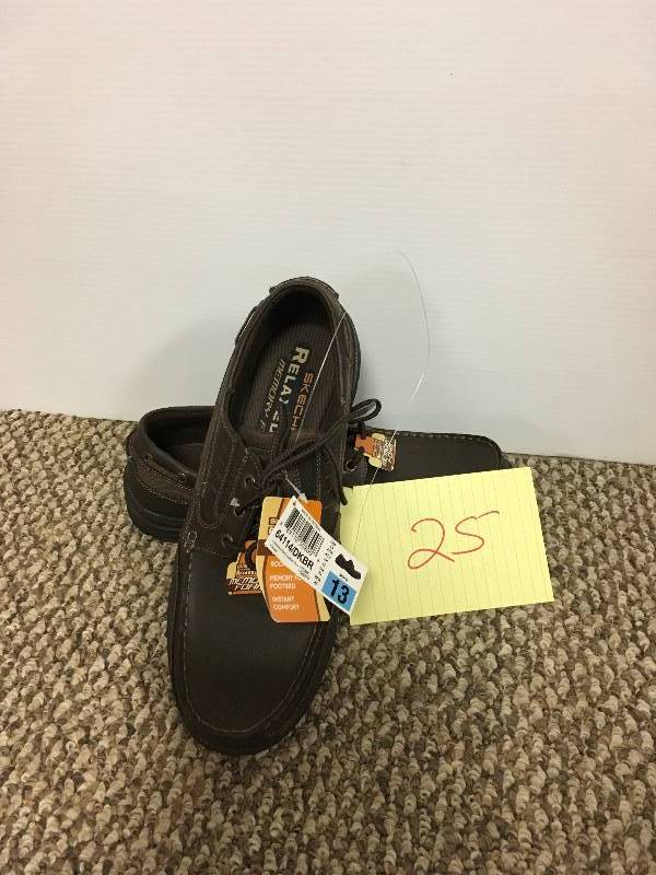 Skechers Mens Leather Shoe. Brown. Size 13