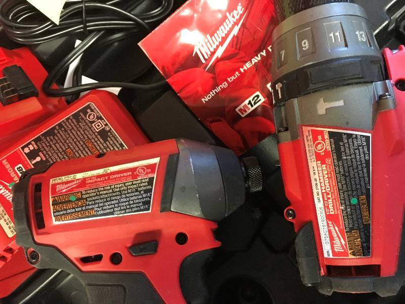 Milwaukee M18 ONE KEY  Brushless  12in. Hammer Drill and 14in Impact Driver used in very good condition