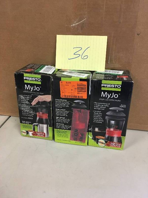 MyJo Single Cup Coffee Maker. Lot of 3