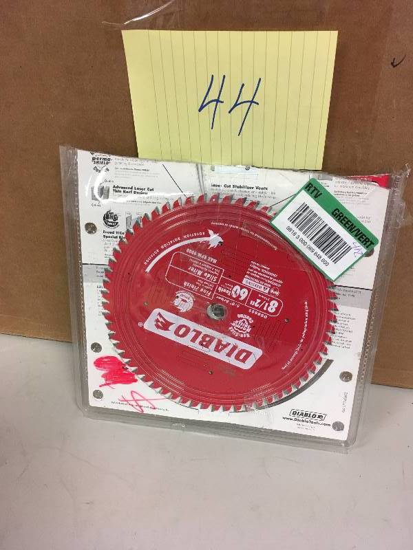 Diablo D0860s 8-12 in 60 tooth Fine Finish Saw Blade