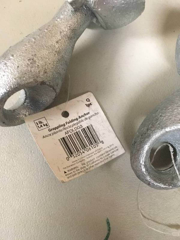 Grappling Folding 3lb Anchors lot of 3 new