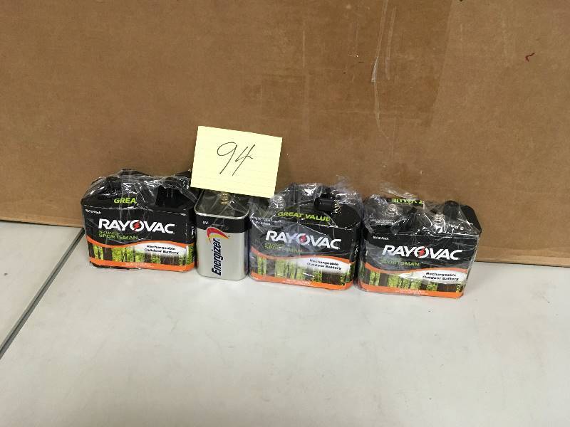 Rayovac 6volt batteries.  Lot of 4 not used